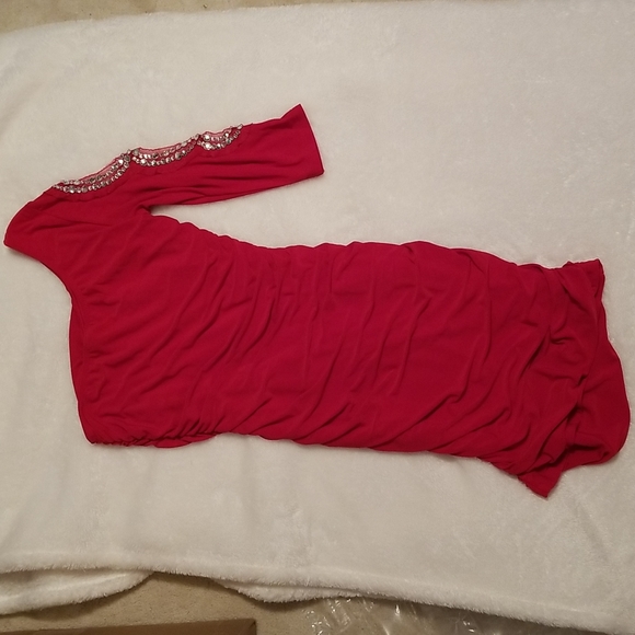 Red sexy dress womens sz S - Picture 3 of 7